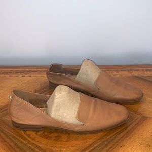 Aldo Women’s Size 9 Basic Tan Brown Leather Loafers Flats Shoes Square Toe